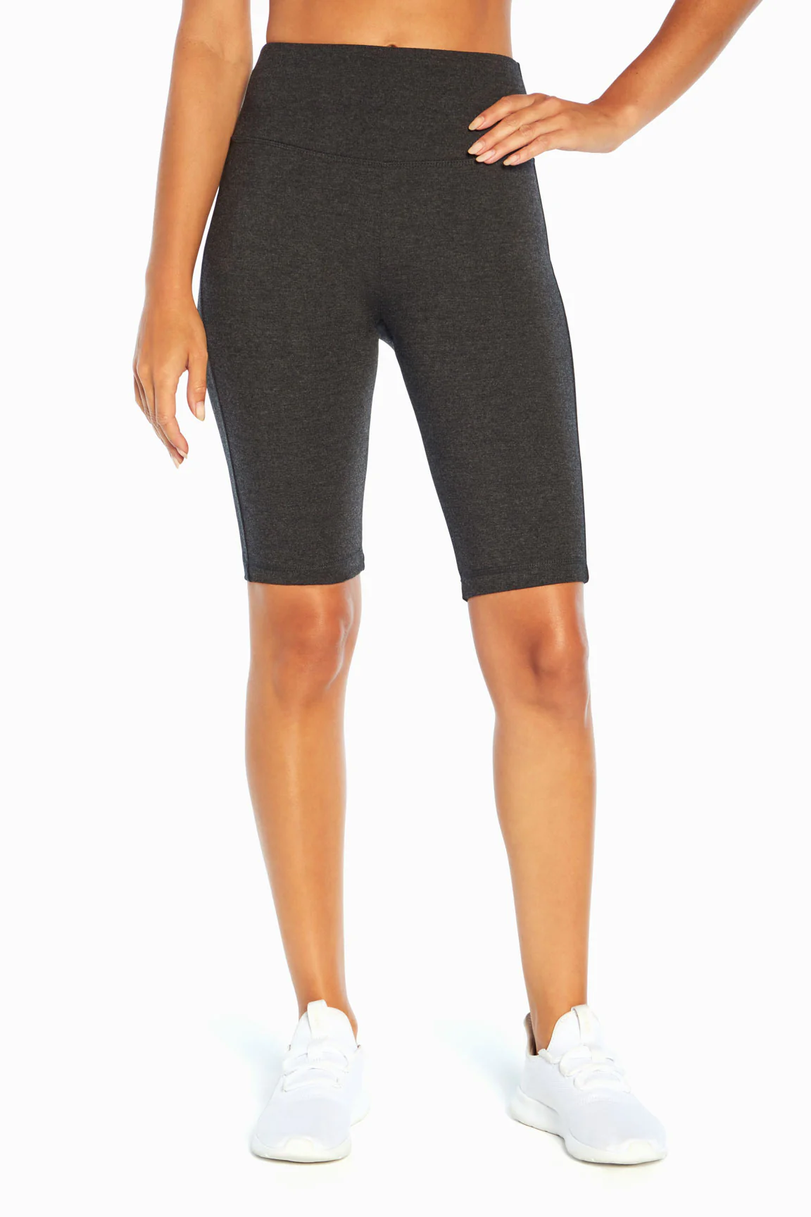 Becca Tummy Control Bermuda Shorts - Heather Charcoal - Image 6
