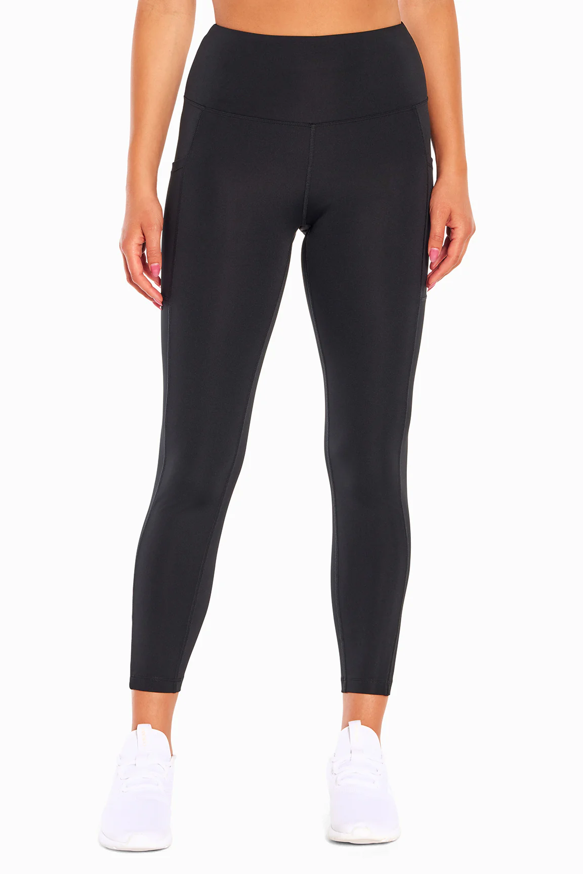 High Rise Side Pocket Ankle Legging - Black - Image 6