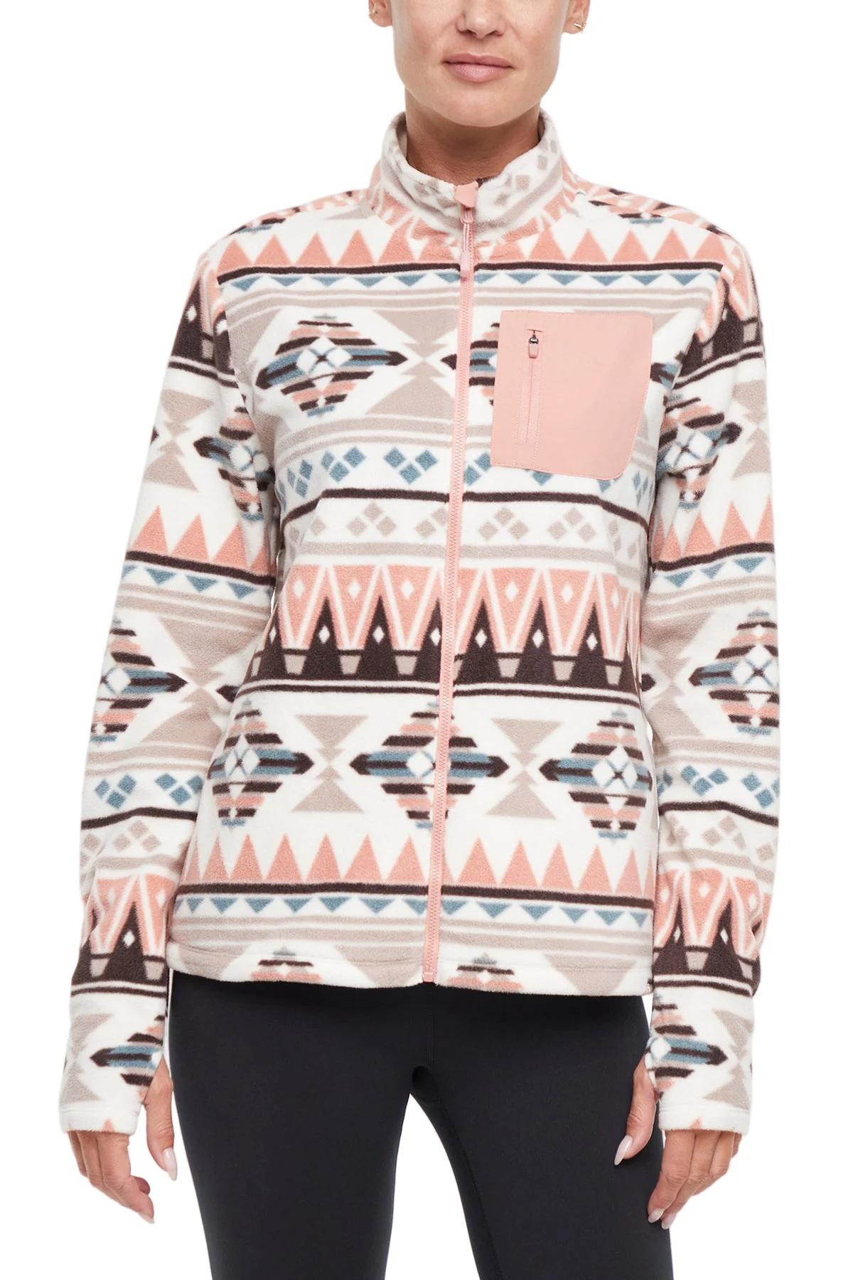Treeline Fleece Jacket - Cameo Brown Geo Tapestry - Image 4
