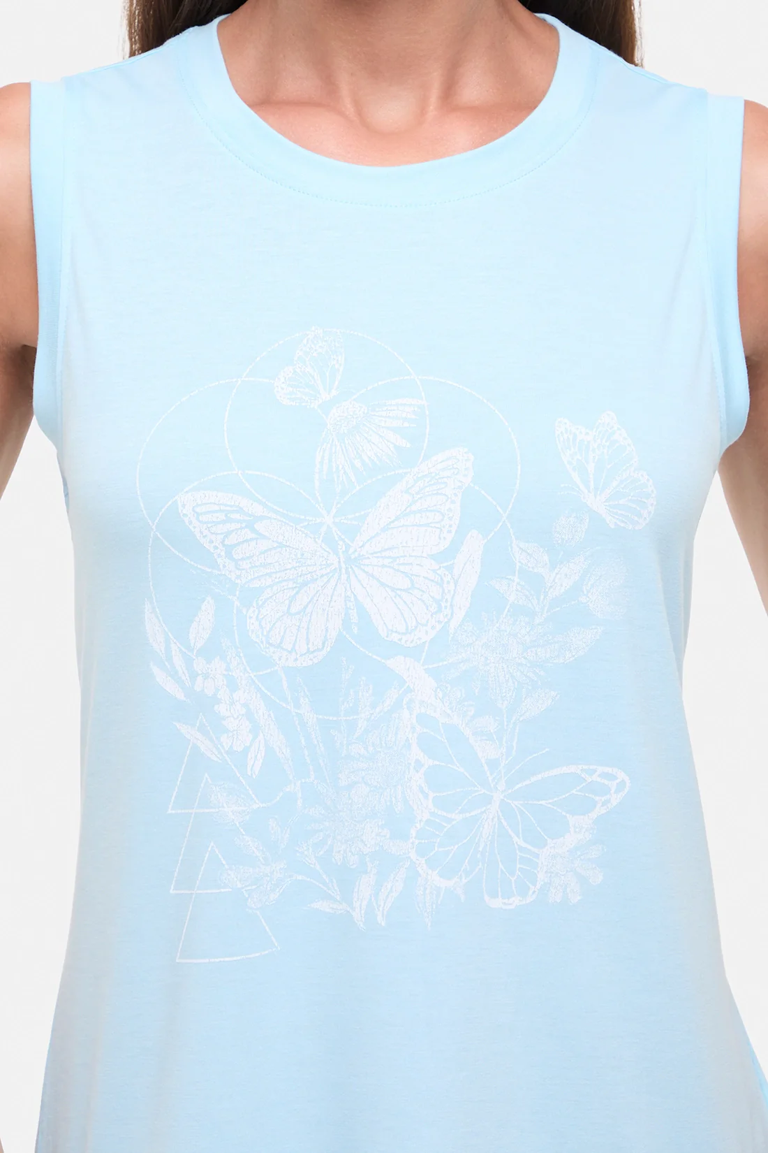 Ana Tank - Heather Ocean Current Butterfly Bunch - Image 3