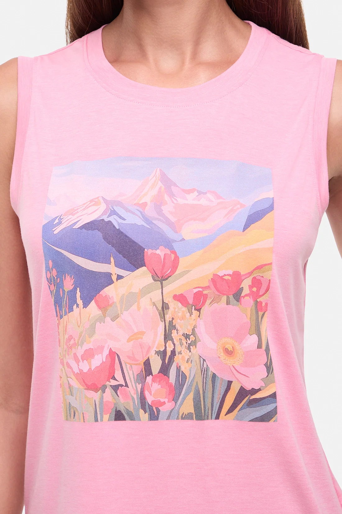 Ana Tank - Heather Rosy Future Vibrant Fields - Image 3