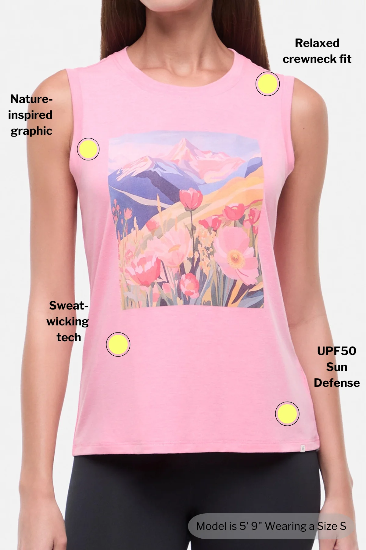 Ana Tank - Heather Rosy Future Vibrant Fields - Image 4