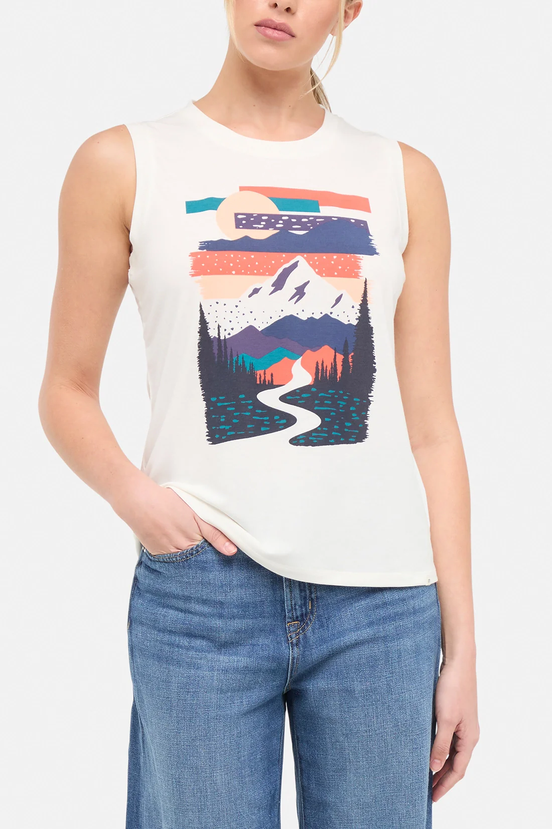 Ana Tank - Sugar Swizzle Abstract Mountain