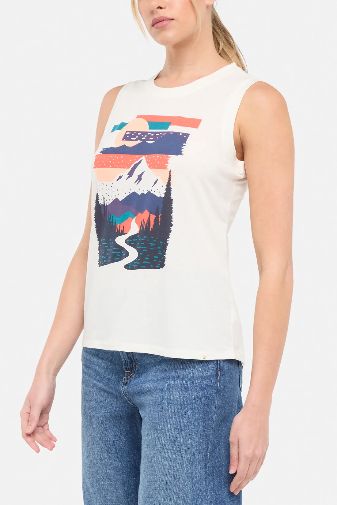 Ana Tank - Sugar Swizzle Abstract Mountain - Image 4