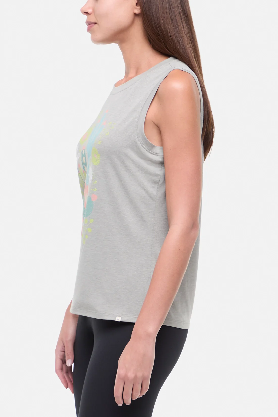 Ana Tank - Heather Shadow Distressed Floral Cactus - Image 5