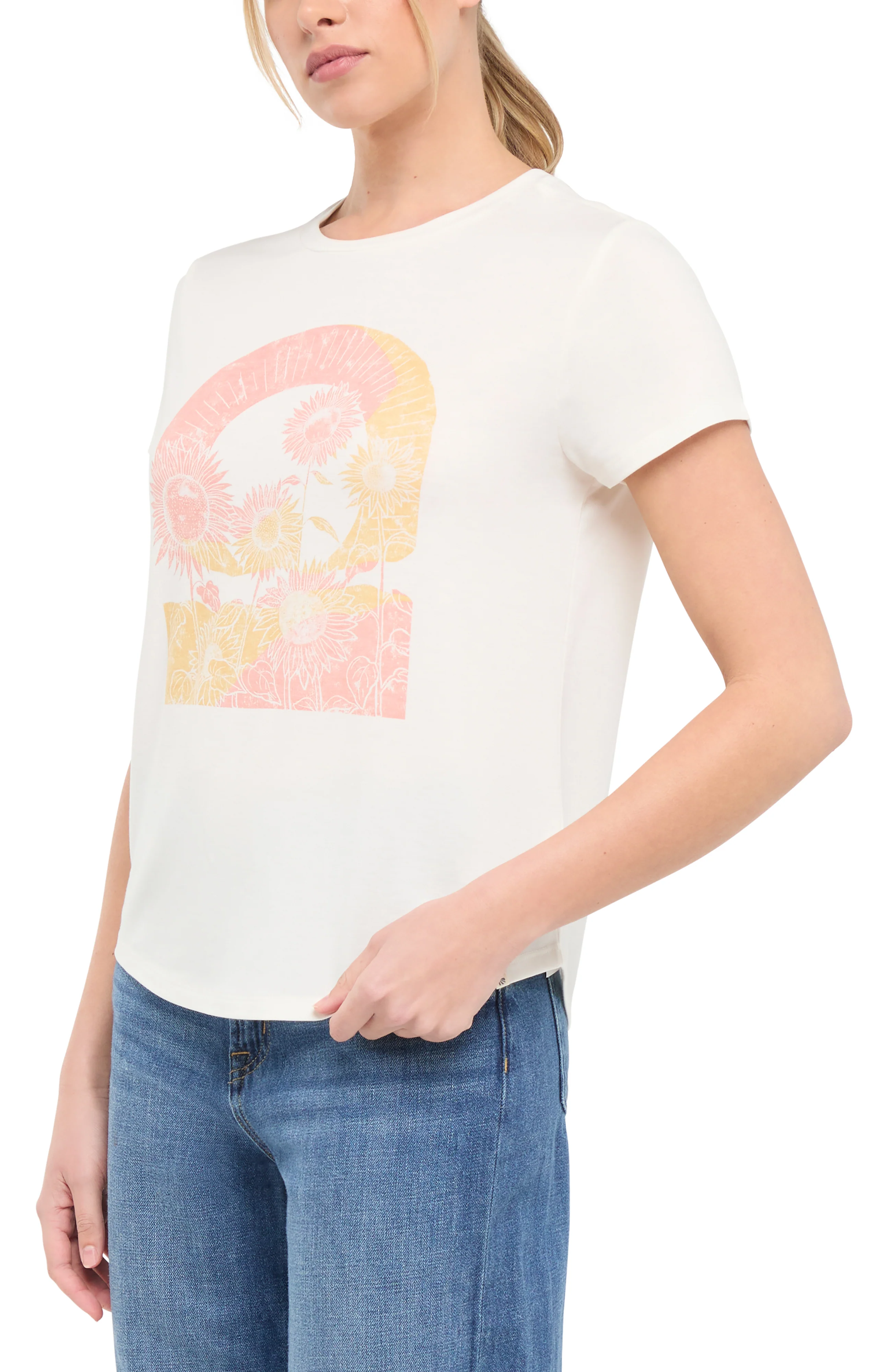 Monica Tee - Sugar Swizzle Sunflowers In Field - Image 4