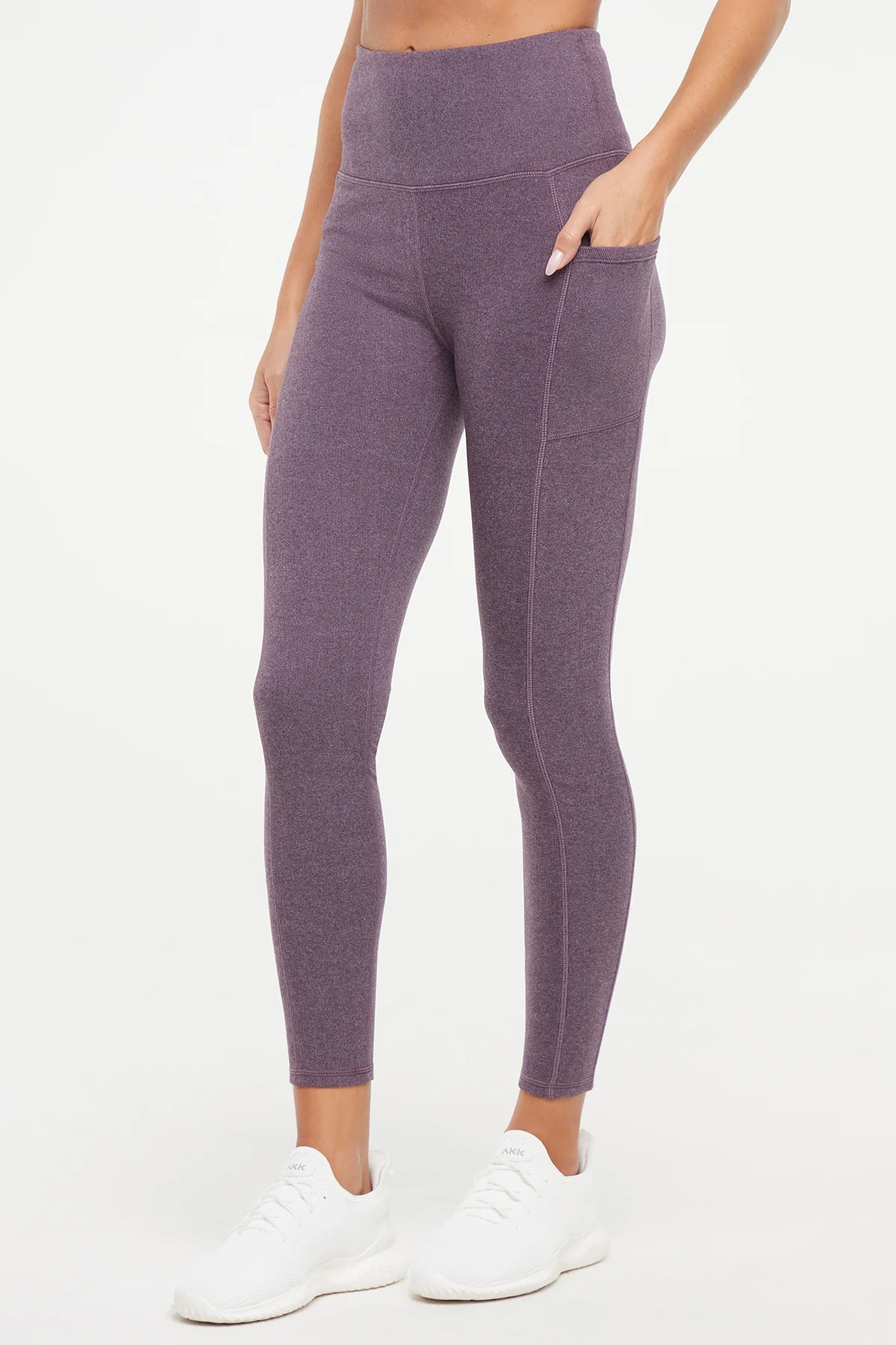 Riley Side Pocket Legging - Heather Plum Perfect