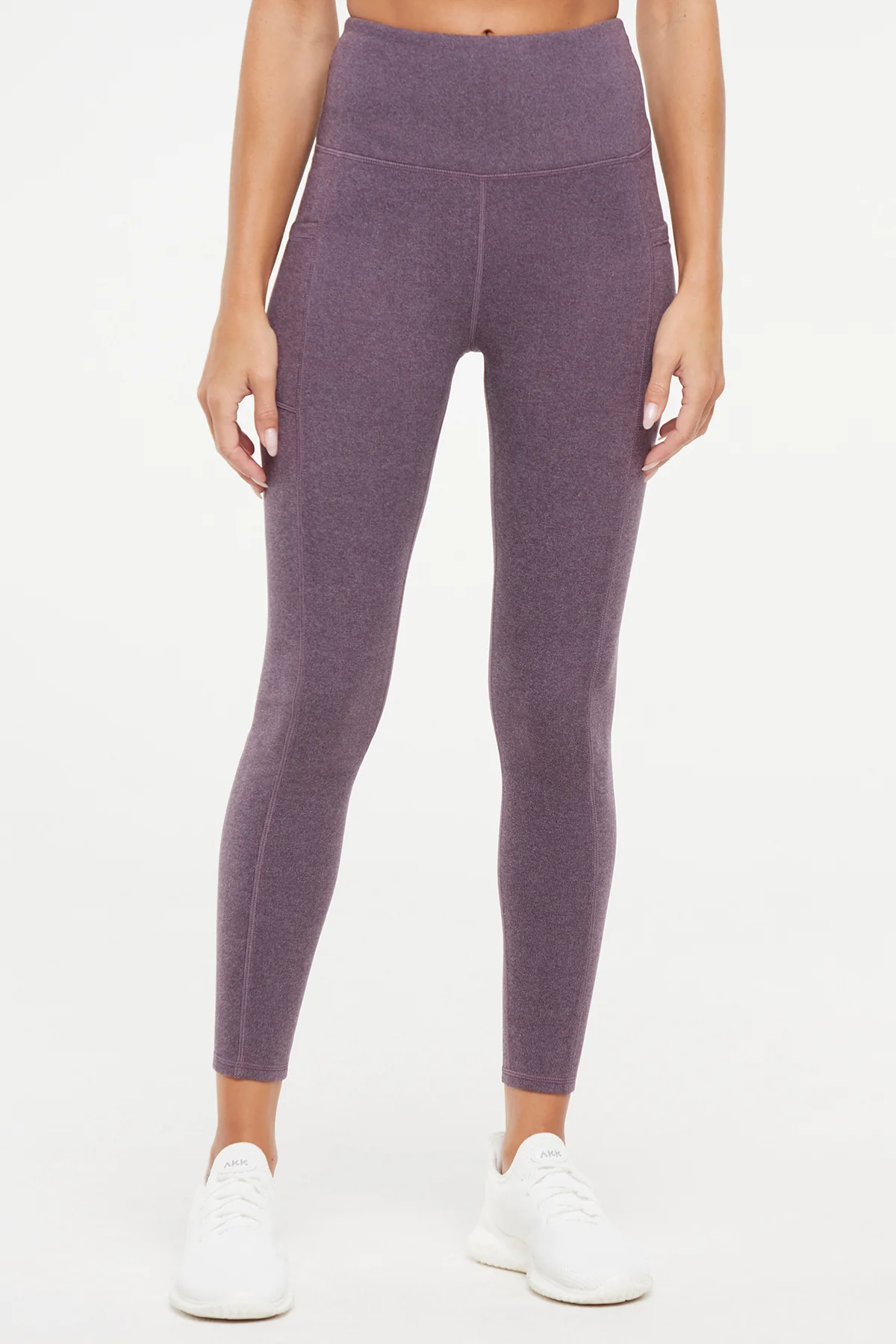 Riley Side Pocket Legging - Heather Plum Perfect - Image 5