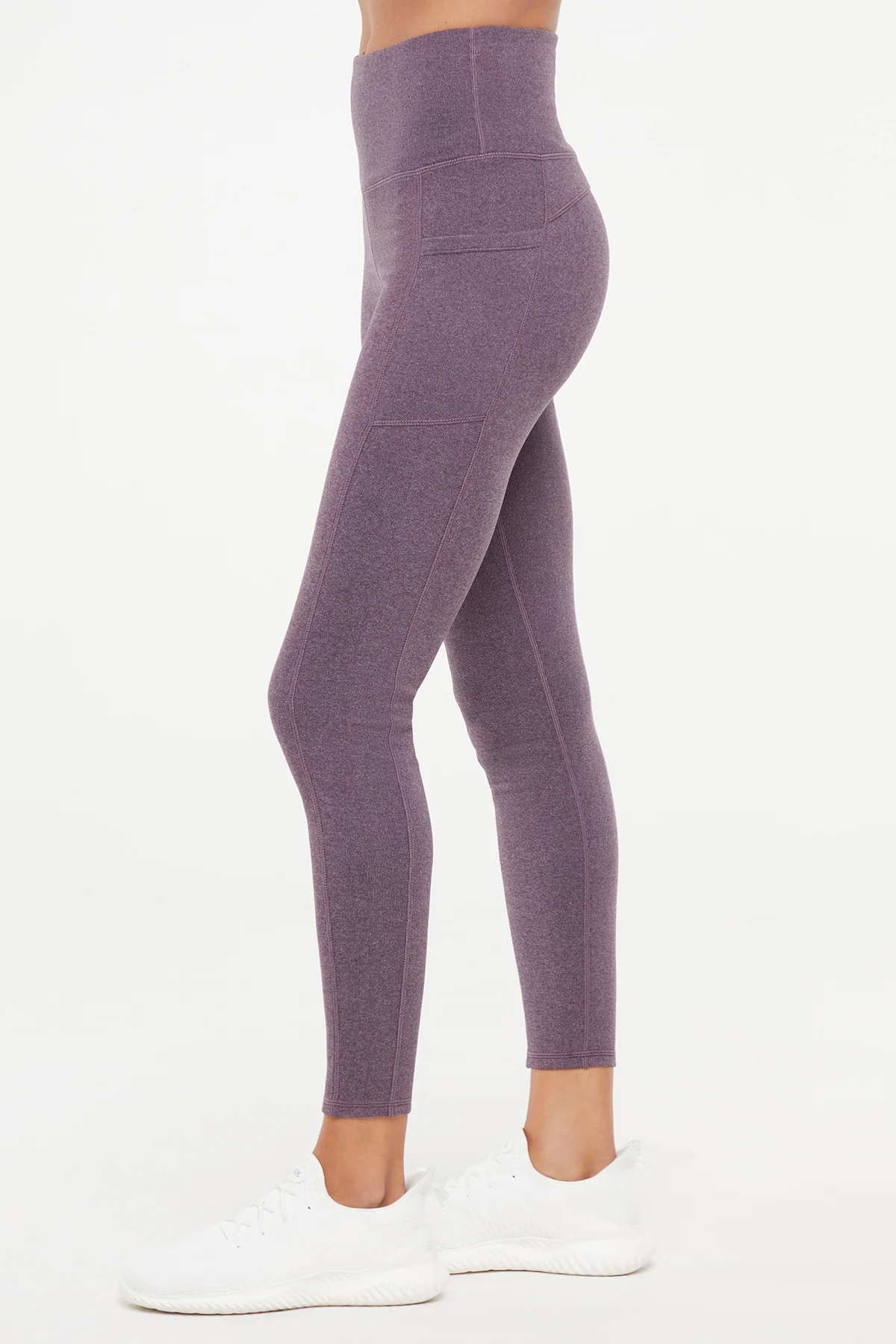 Riley Side Pocket Legging - Heather Plum Perfect - Image 6