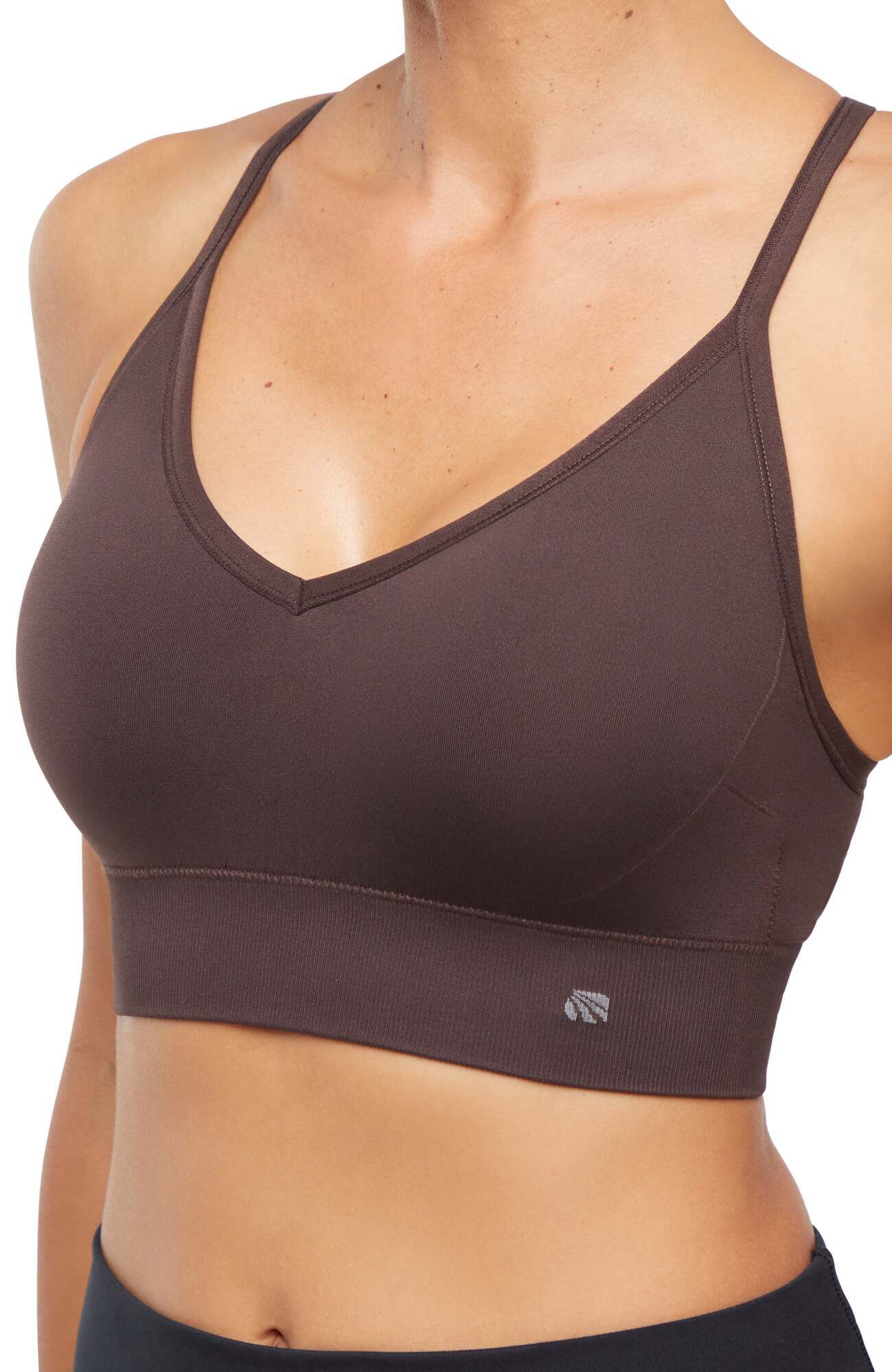 2 Pack London Seamless Sports Bra - Tuffet Black Coffee - Image 12