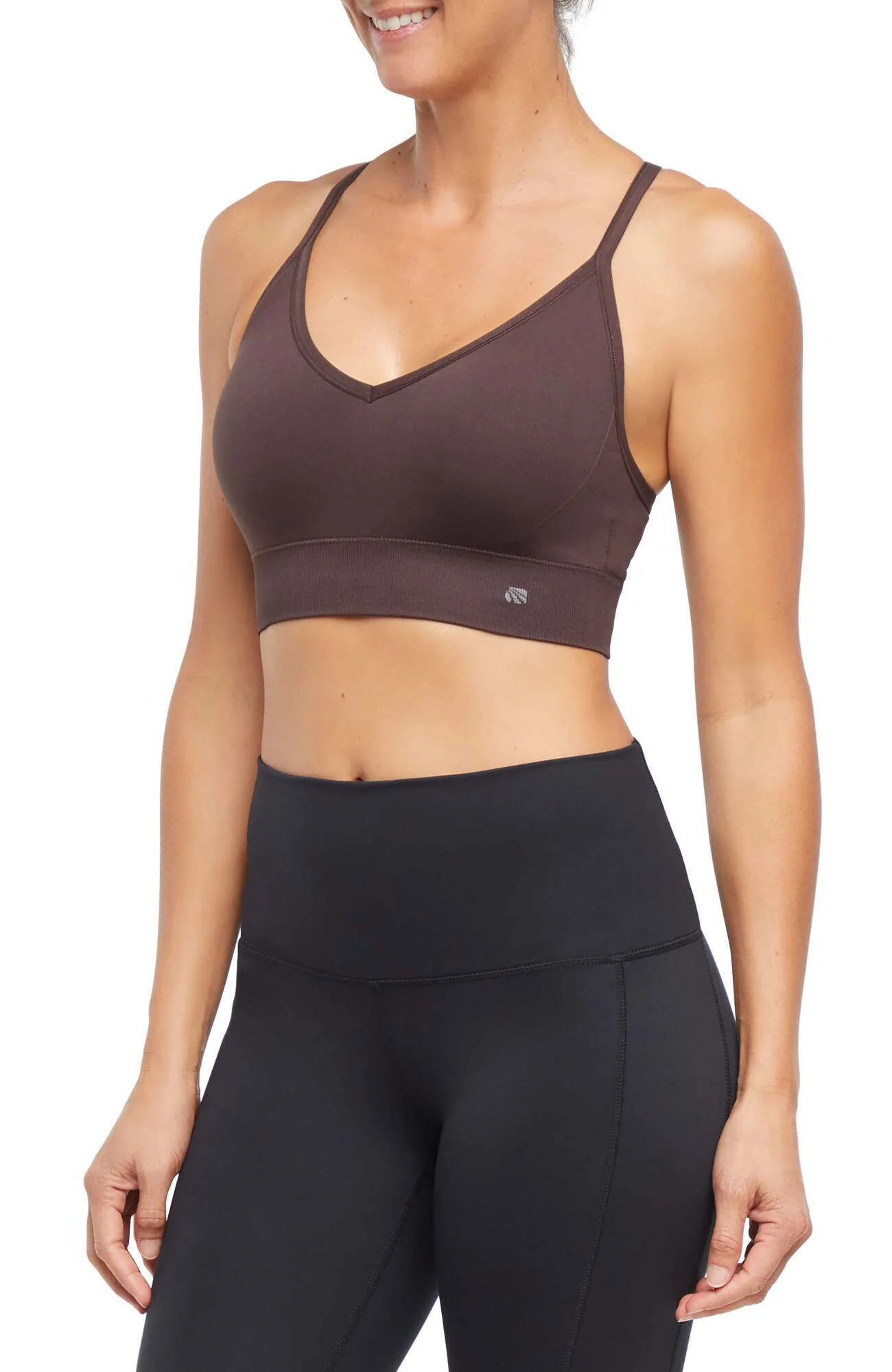 2 Pack London Seamless Sports Bra - Tuffet Black Coffee - Image 6