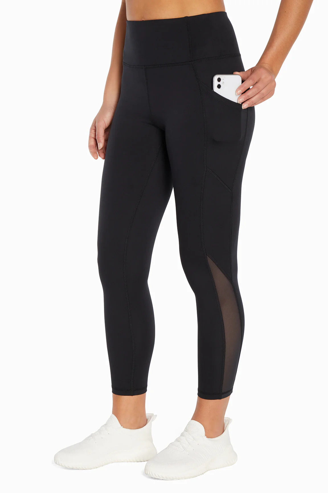 Kira Side Pocket Ankle Legging - Black