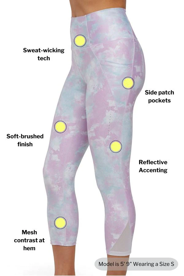 Jenny Side Pocket Mid Calf Capri - White Hazy Glow - Image 4