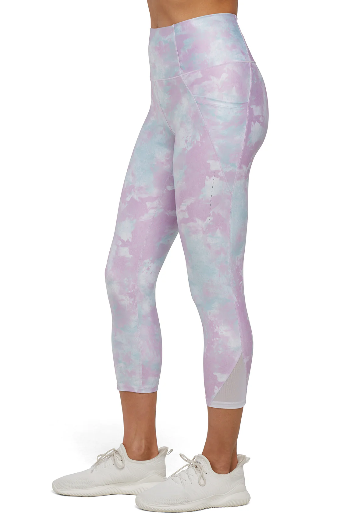 Jenny Side Pocket Mid Calf Capri - White Hazy Glow - Image 7