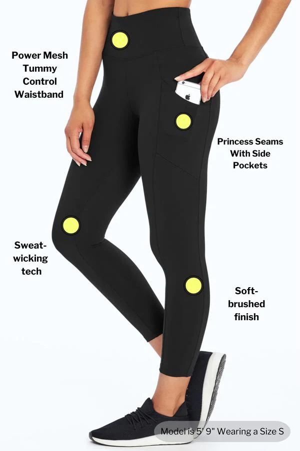Drew Side Pocket Tummy Control Mid Calf Capri - Image 4