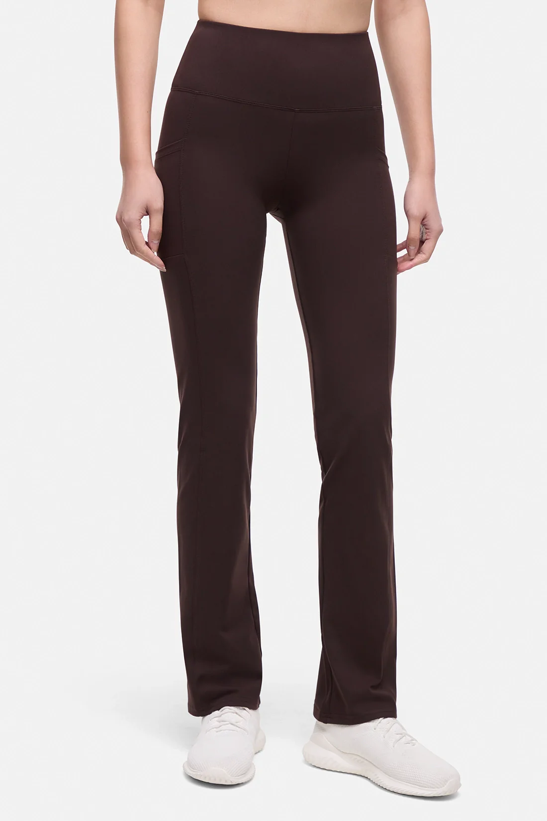 Eclipse Side Pocket Tummy Control Yoga Pant - Black Coffee - Image 6